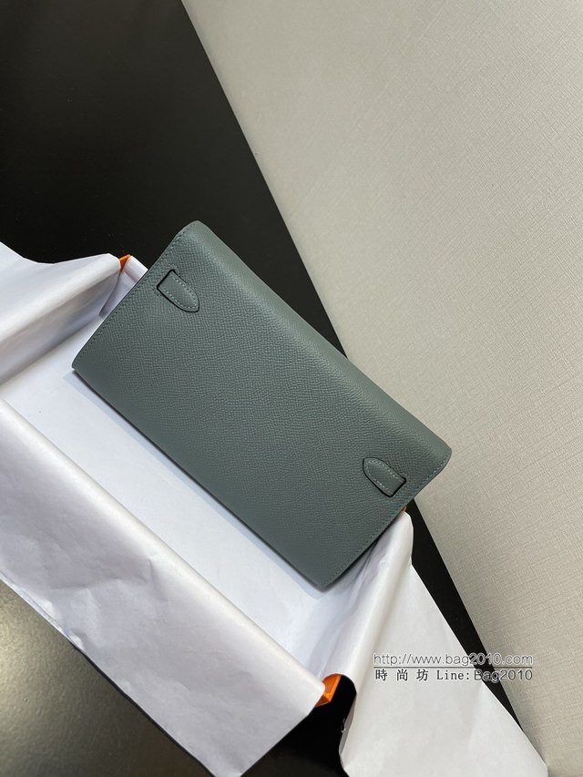 Hermes女包 愛馬仕Kelly woc小挎包 杏仁綠epsom皮凱麗斜挎包  tdh2323